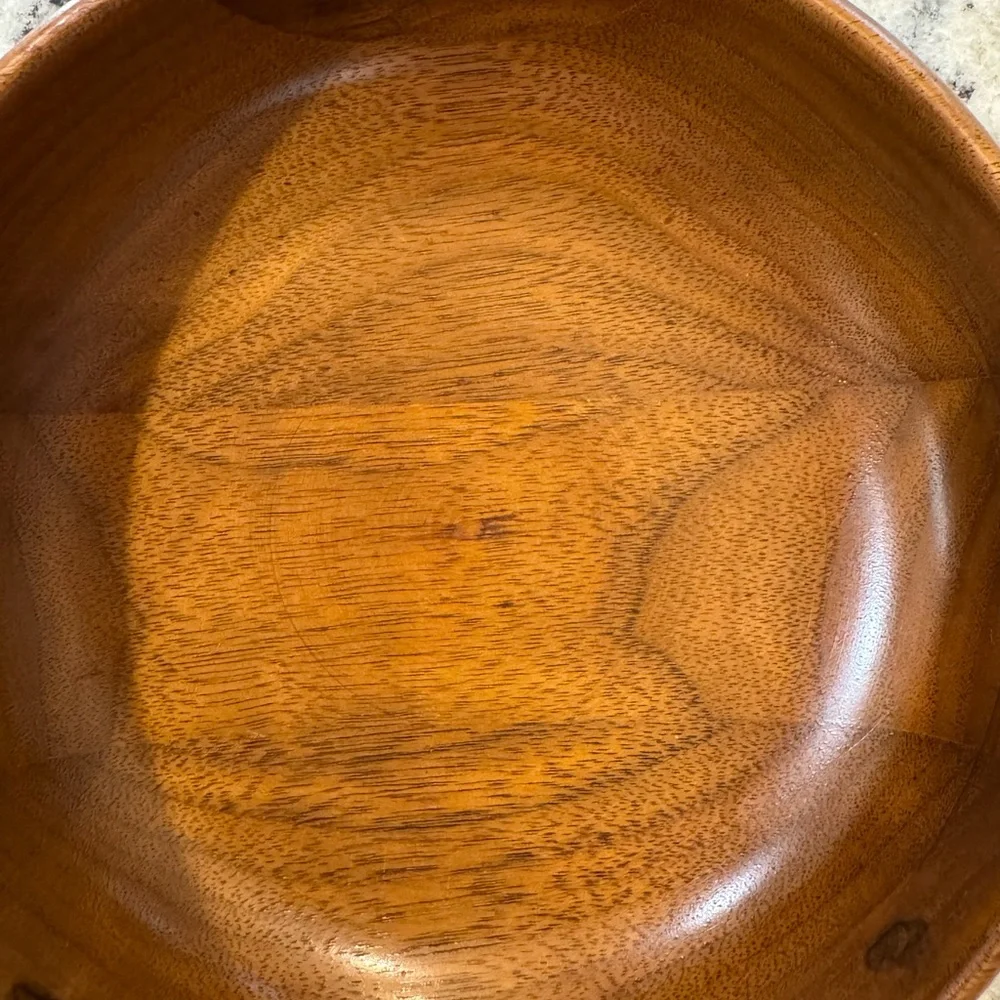 Vintage Wooden Salad Bowl Set - Picture 10 of 16